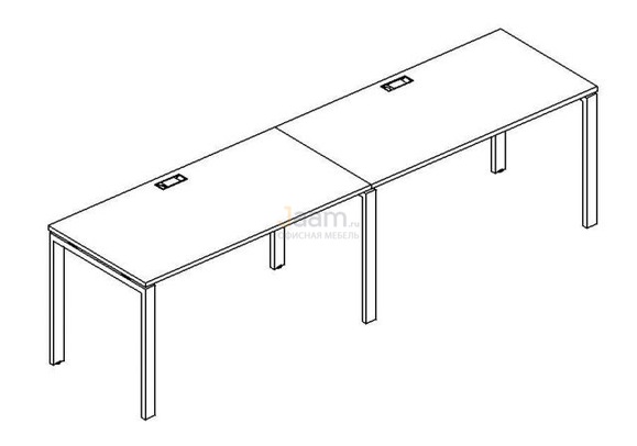 Мебель для персонала Рабочая станция на металлокаркасе UNO Б1 013-2 БП