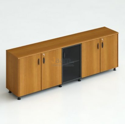 Кабинет руководителя Офисный шкаф комбинированный для документов 241/1 ДСП Тик