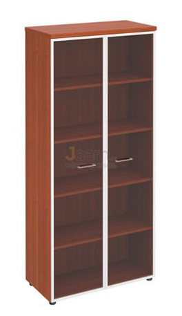 Кабинет руководителя Офисный шкаф для документов со стеклянными прозрачными дверями в рамке  ПТ 780