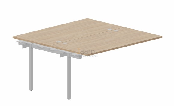 Мебель для персонала Составной стол на 2 рабочих места PEN2TPG168 - (4 громмета) приставной элемент