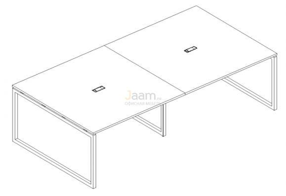 Стол Стол для переговоров на металлокаркасе QUATTRO Б4 133-2 БП