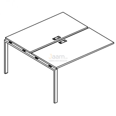 Мебель для персонала Секция стола рабочей станции на металлокаркасе UNO Б1 173-1 БП