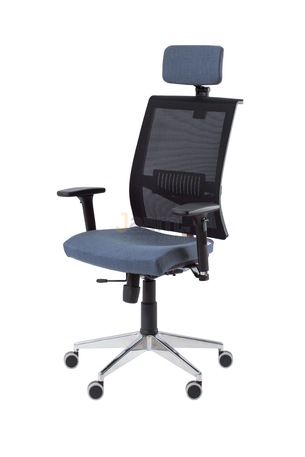 Кресло Плаза/П/П Ткань кат. 1 с подголов./база алюминий