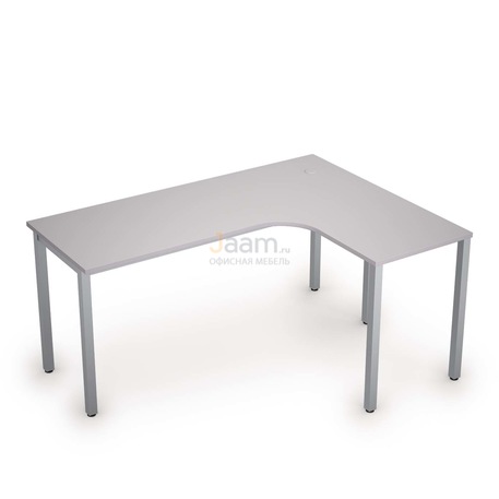 Мебель для персонала Стол криволинейный на металлических опорах правый 2М.133