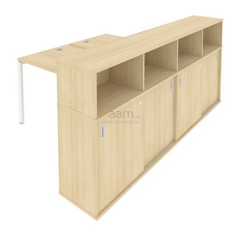 Мебель для персонала Рабочая станция с опорным шкафом-купе Б.РС-СШК-4.2