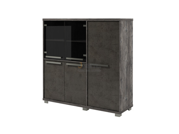Кабинет руководителя Офисный шкаф трёхсекционный с 4 полками Z-33-11 правый