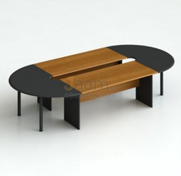 Кабинет руководителя Стол для заседаний 100/1 с двумя секторами ДСП Тик