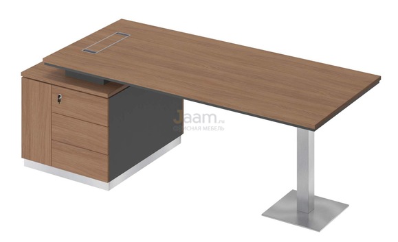 Кабинет руководителя Стол на опорной тумбе левый СИ 106л