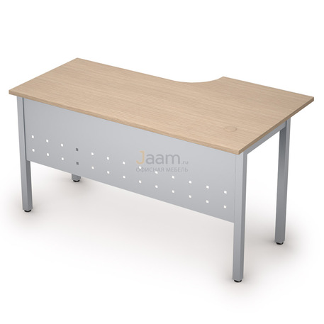 Мебель для персонала Стол криволинейный на металлических опорах левый 2МК.142