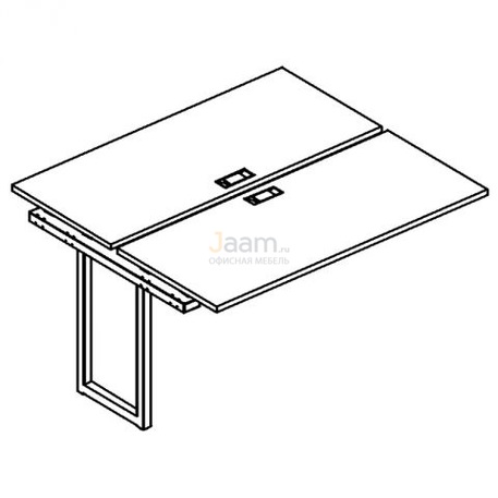 Мебель для персонала Секция стола рабочей станции на металлокаркасе QUATTRO Б4 170-1 БП